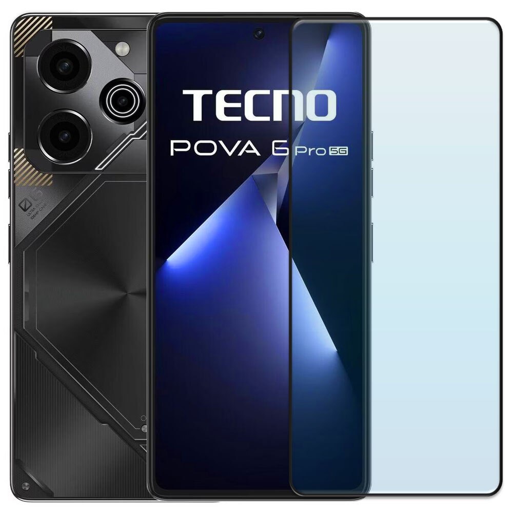 Folie din sticla securizata pentru Tecno Pova 6 Pro 5G, HAMSTERBOX Glass Shield, Protectie completa ecran, Full face, Aplicare rapida, Case Friendly, Transparenta
