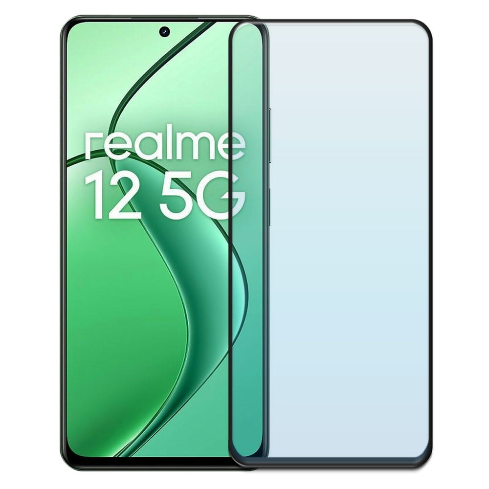 Folie din sticla securizata pentru Realme 12 5G, HAMSTERBOX Glass Shield, Protectie completa ecran, Full face, Aplicare rapida, Case Friendly, Transparenta
