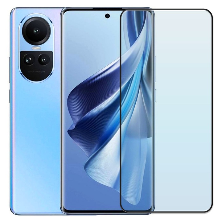 Folie din sticla securizata pentru Oppo Reno 10 5G / Reno 10 Pro 5G, HAMSTERBOX Glass Shield, Protectie completa ecran, Full face, Aplicare rapida, Case Friendly, Transparenta