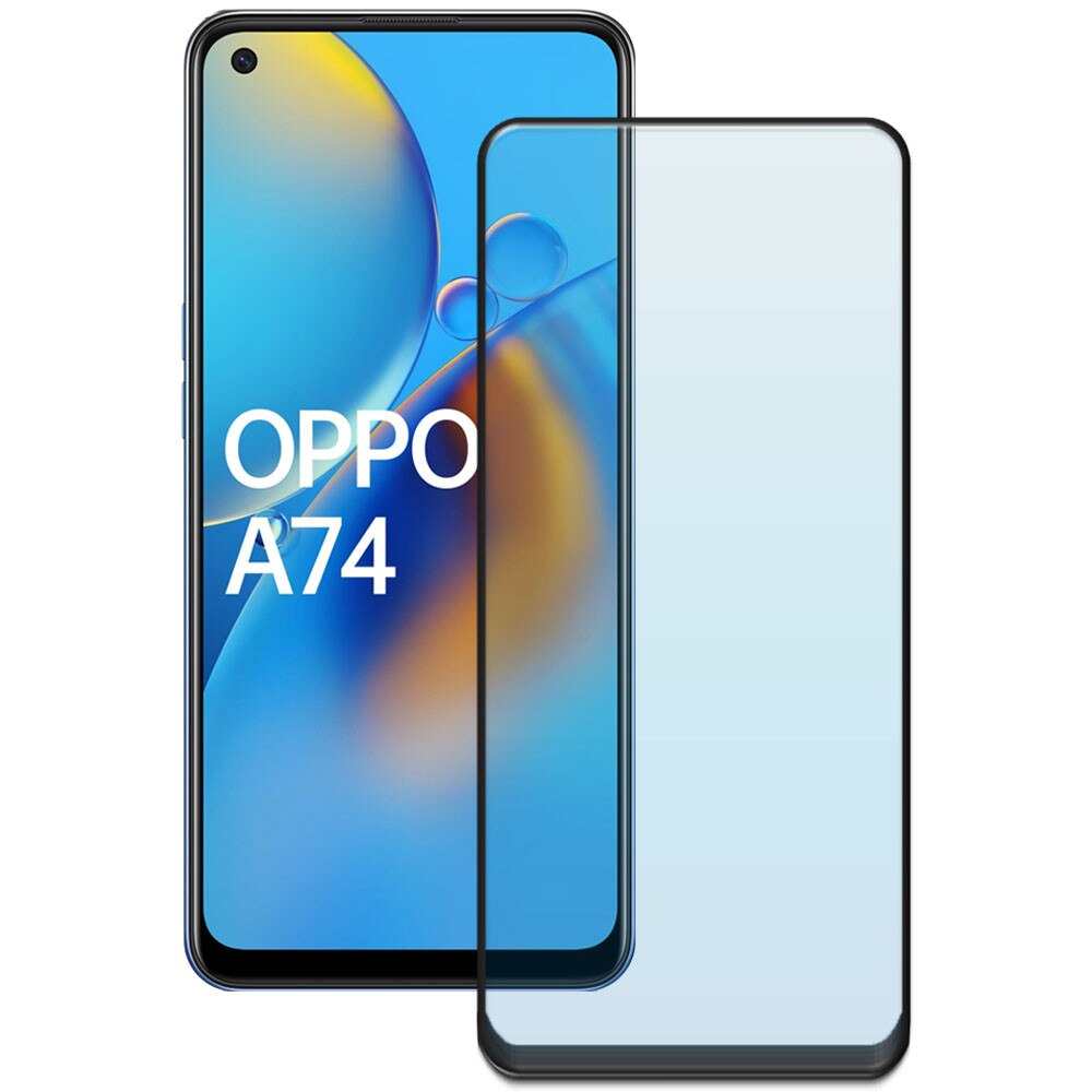 Folie din sticla securizata pentru Oppo A74 (4G), HAMSTERBOX Glass Shield, Protectie completa ecran, Full face, Aplicare rapida, Case Friendly, Transparenta
