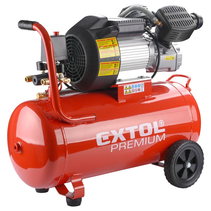 Compresor aer lubrifiat, EXTOL PREMIUM, 8895320, 2200 W, 50 l