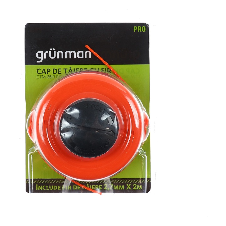 Cap / tambur motocoasa Grunman CTM-35IR PRO, cu fir, pentru cositoare, incarcare rapida, D 2.7 mm, L 2 m