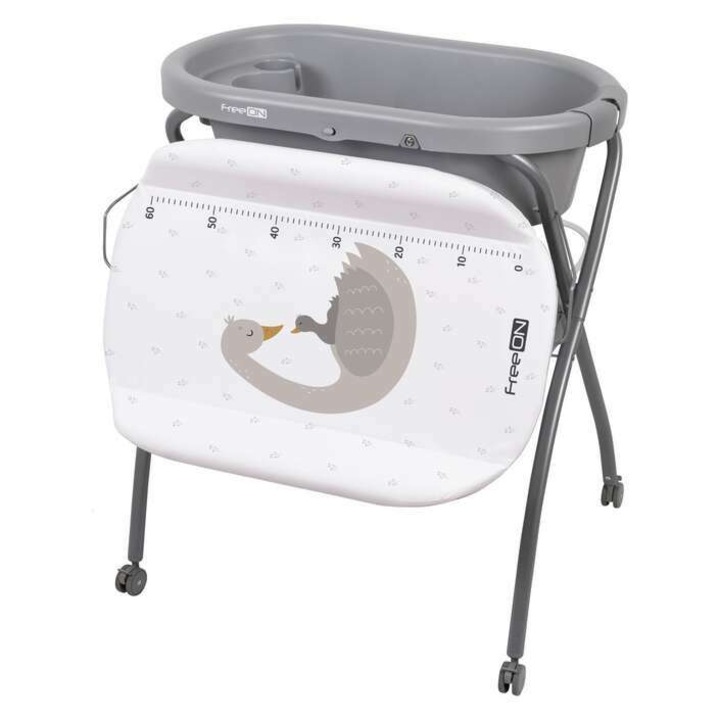 Комплект за вана 5 в 1, FreeON Swan, подвижен хамак, сгъваема метална опора, 82x64x102 см
