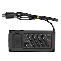 Preamp cu egalizator 4 benzi pentru chitara acustica, jack 6.3 mm, include kit montaj, negru, model ZFLR-20261012-31704