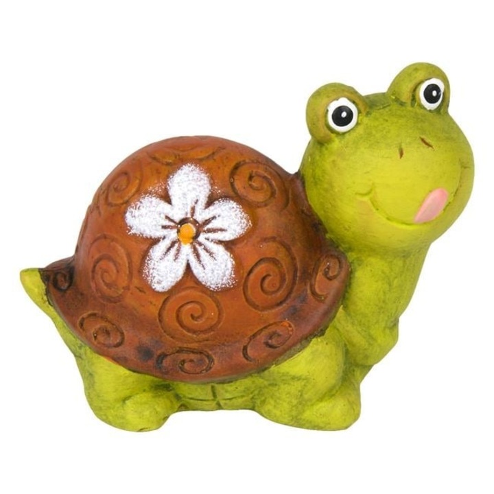 ANTBRO® Kerámia Díszteknős Kerti Dekoráció 11x6x7.5 cm – Elegáns és Tartós Dísz Kültéri Helyiségekbe