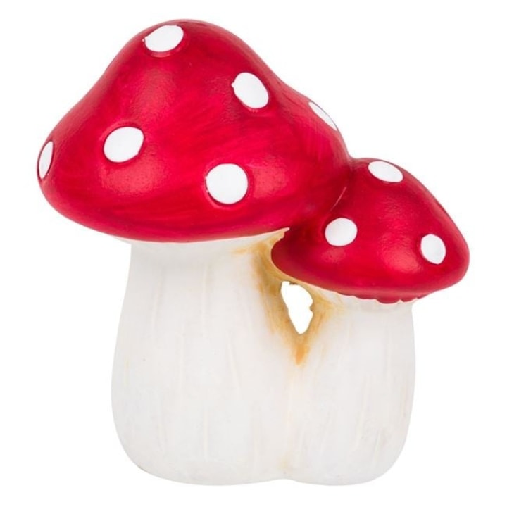 ANTBRO® Dupla Dekoratív Kerámia Gomba Kerti Dísz 10x7x10 cm – Aranyos és Tartós Kültéri Díszítés