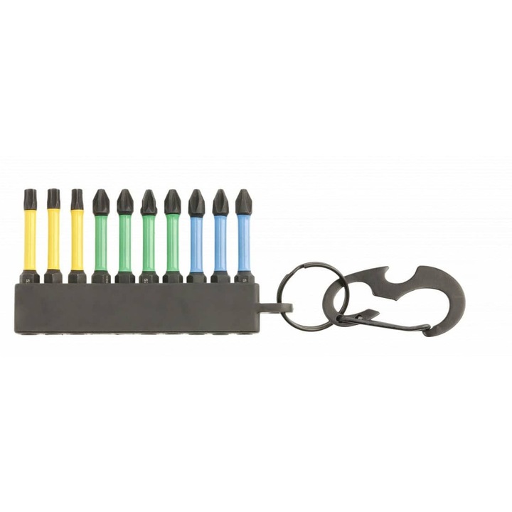 Set 10 biti de impact 1/4, 50mm HOGERT / HT1S699