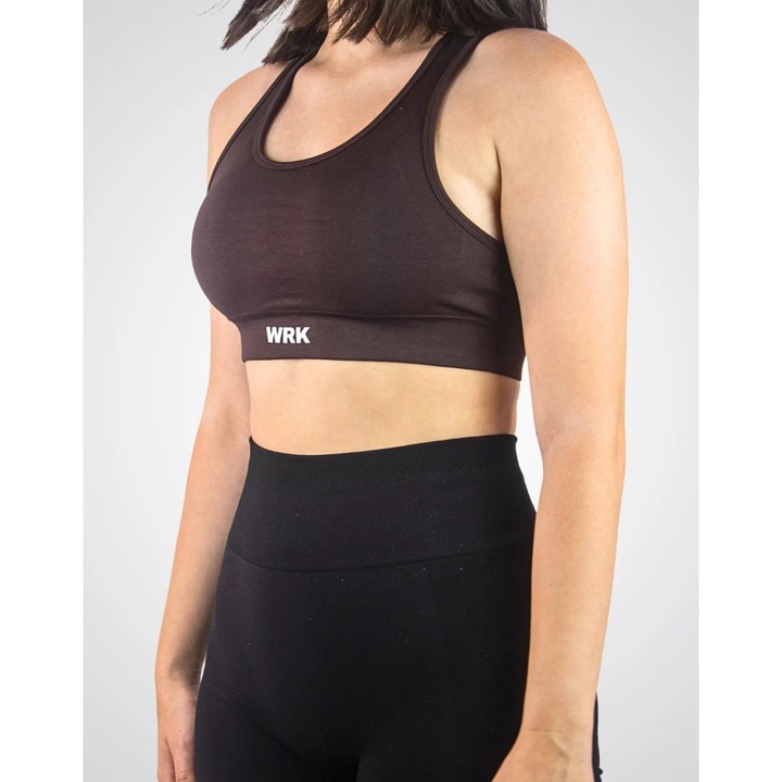 Bustiera Sport WRK Sculpt, Chocolate - WRKOUTLAB (Marime: L)