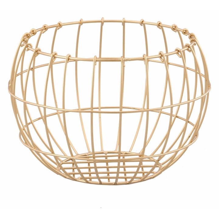 Cos decorativ, CII16938B, din sarma de fier, H 20 cm