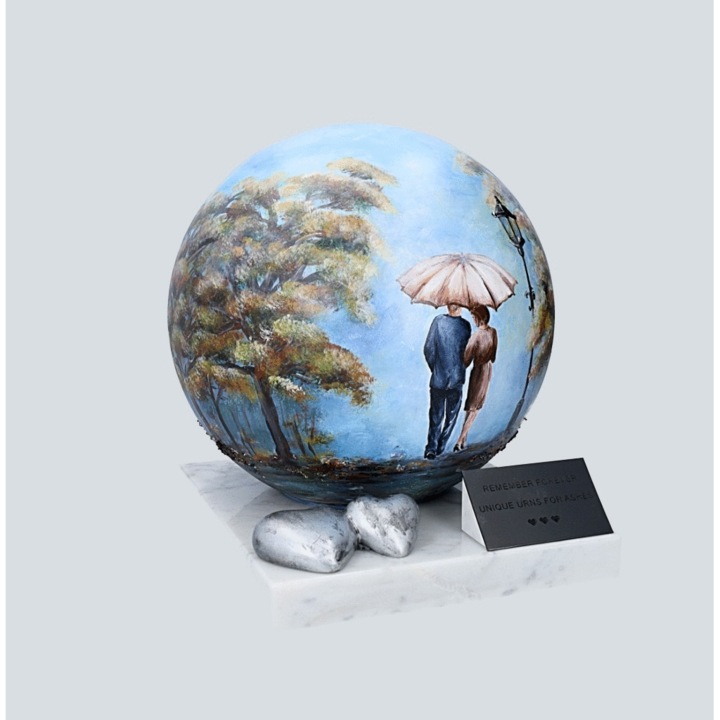 Urna crematorie pentru animale, Remember Forever, din inox pe baza de piatra, noua