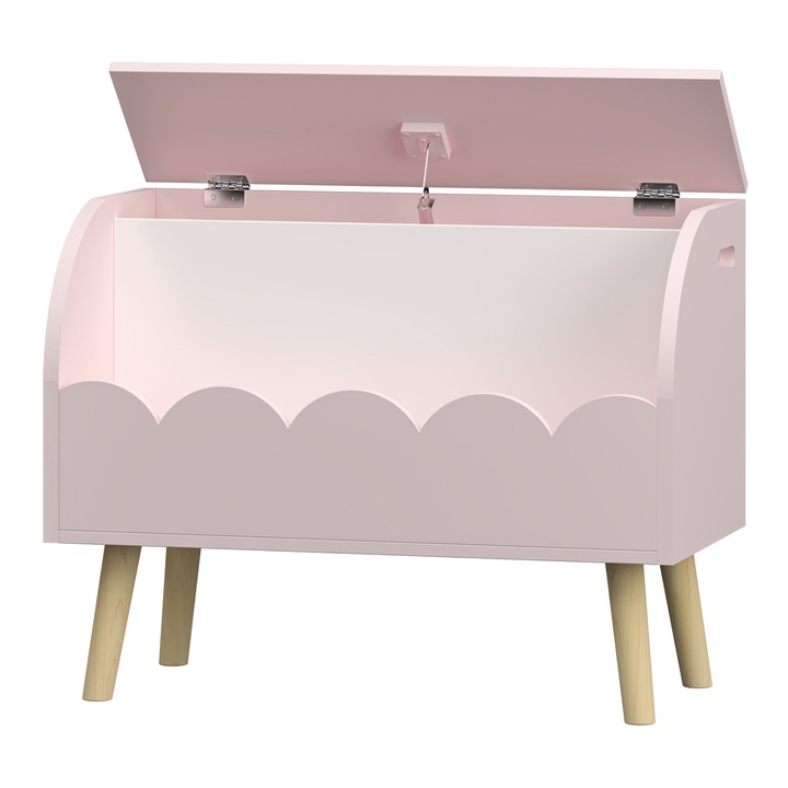 Lada depozitare, en.casa, Vestnes, 60 x 30 x 44 cm, mdf, roz, alb