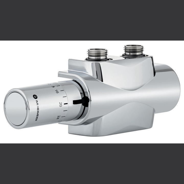 Set termostatic Multilux 4 pentru calorifere cu racord in doua puncte si cap termostatic cromat Halo