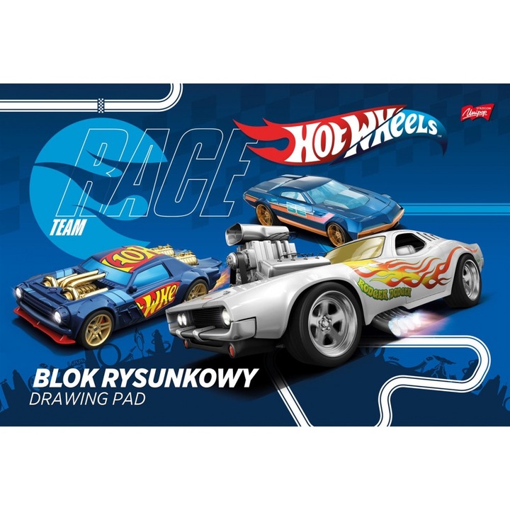 Bloc de desen, St. Majewski, Hot Wheels, A4, Alb, 20 de coli