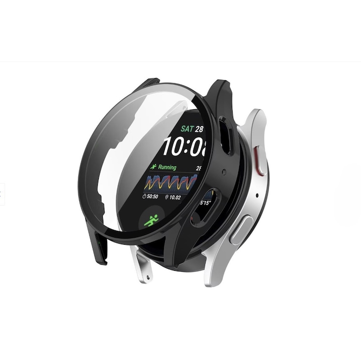 Carcasa cu Protectie Ecran Vogo® Compatibila cu Samsung Galaxy Watch 5, Ecran 44mm, Negru