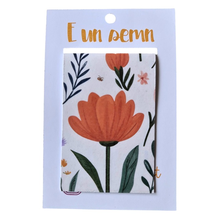 OEM Kézzel készített mágneses könyvjelző, virágminta, piros virágok