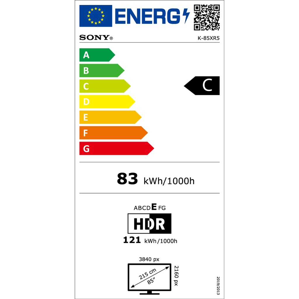 Televizor Sony K-85XR59BP BRAVIA, 85 inchi, 4K UHD, Smart TV, Dolby Atmos, 189, 5x111, 7x47, 4cm