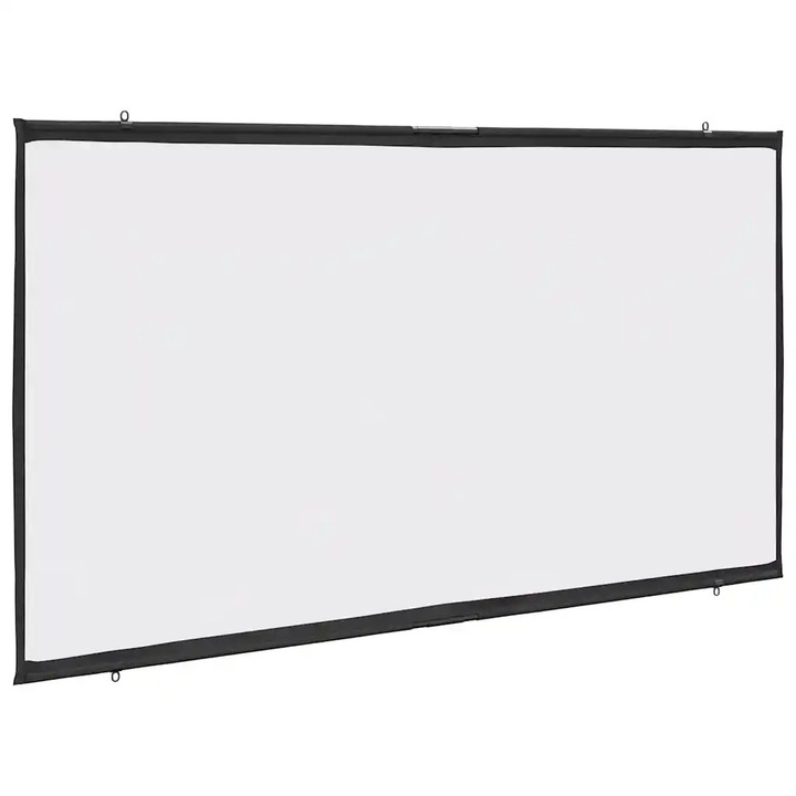 Ecran de proiectie vidaXL 84 inch 16:9, material rezistent, montare pe perete, portabil