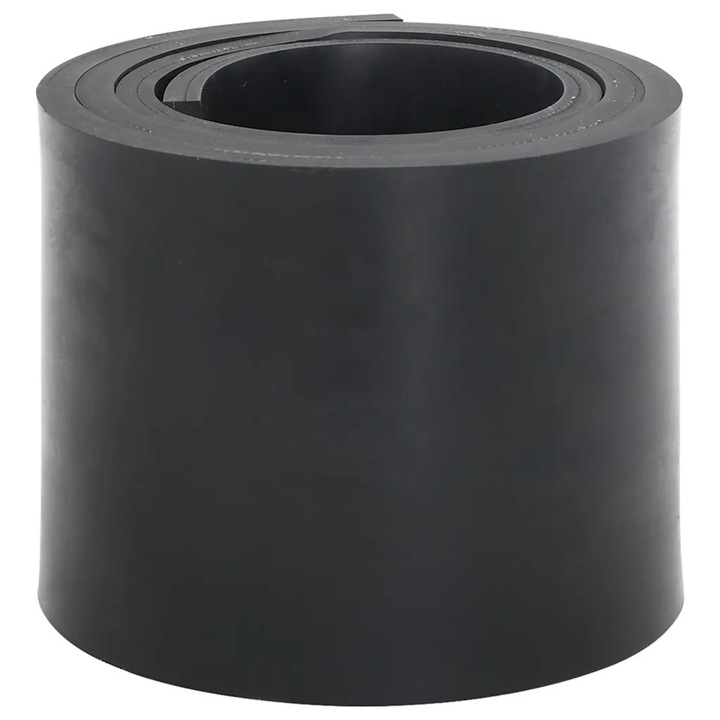 Margine cauciuc pentru plug de zapada, vidaXL, Negru, 200x15x1 cm