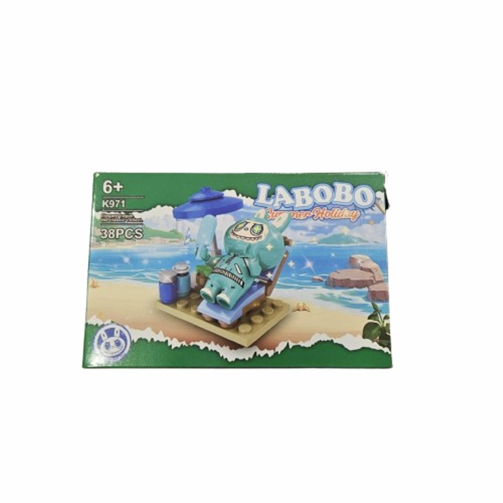 Set de constructii Labubu, plastic, 38 de piese