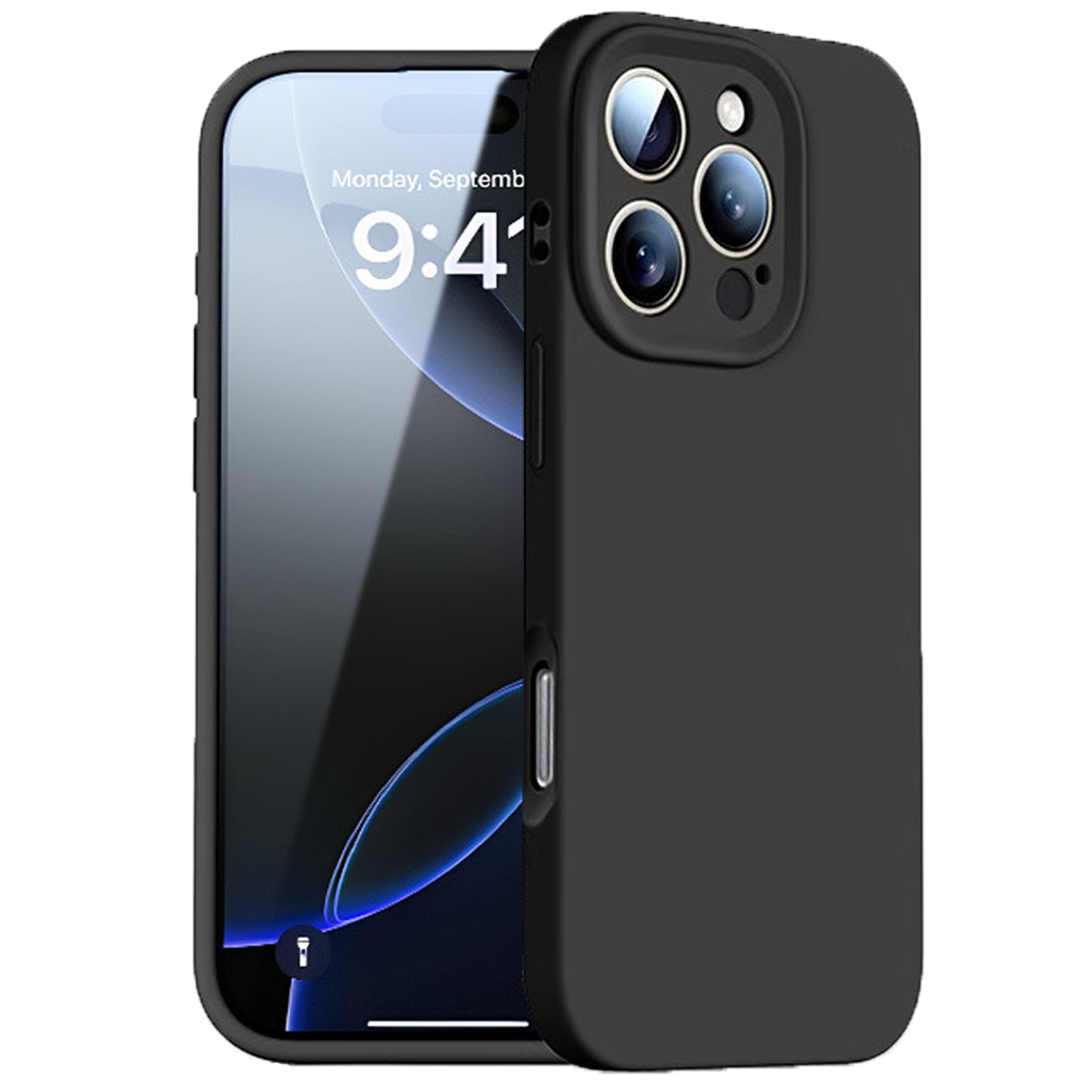 Husa pentru Apple iPhone 16 Pro, ZGGZERG, Liquid Silicone, Ultra Slim, Incarcare Wireless, Protectie Camera, Microfibra in Interior, Anti-Soc, Anti-Zgarieturi, Anti-Alunecare, 2*10*29.5cm, Negru