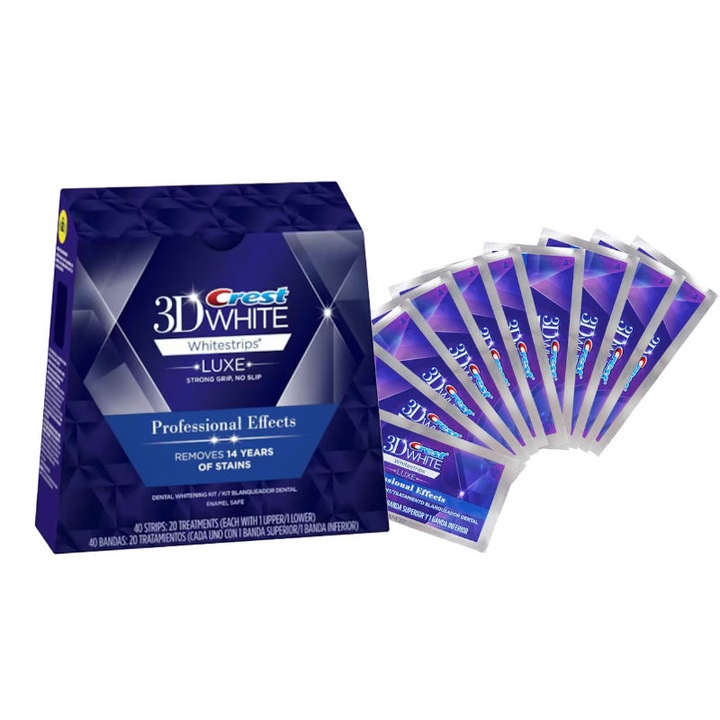Crest 3D White professzionális fogfehérítő készlet, 40 tabletta, 20 napos kúra - 20 darabos csomagolásban