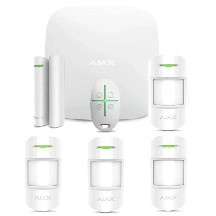 Kit sistem de alarma IP / GSM wireless Ajax 5 zone KITAJAX5 @Smartwiz