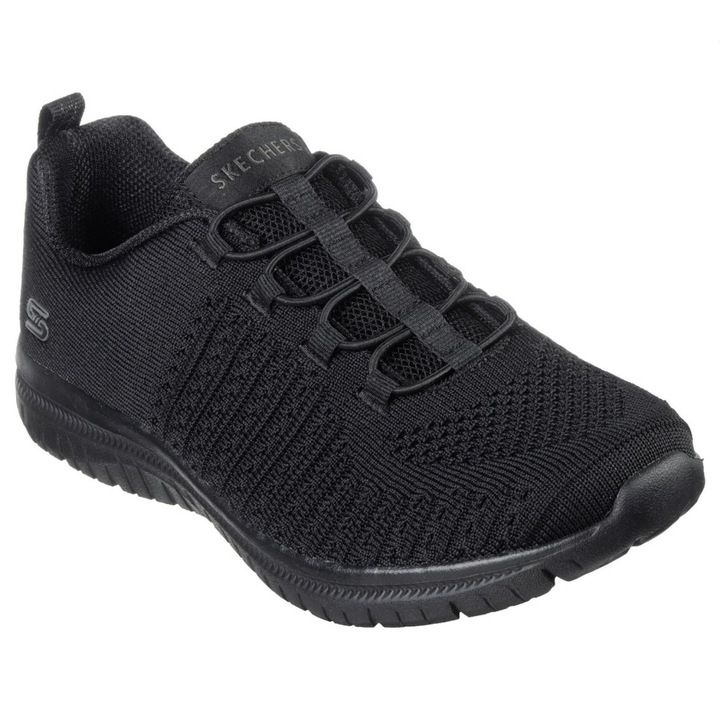 Skechers Skechers Virtue női textil bebújós fekete sneaker 104411-BBK