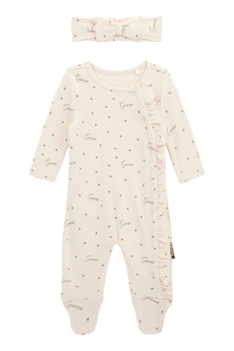 GUESS KIDS, Гащеризон тип ританки и лента за глава - 2 части, Крем, 62-68 CM