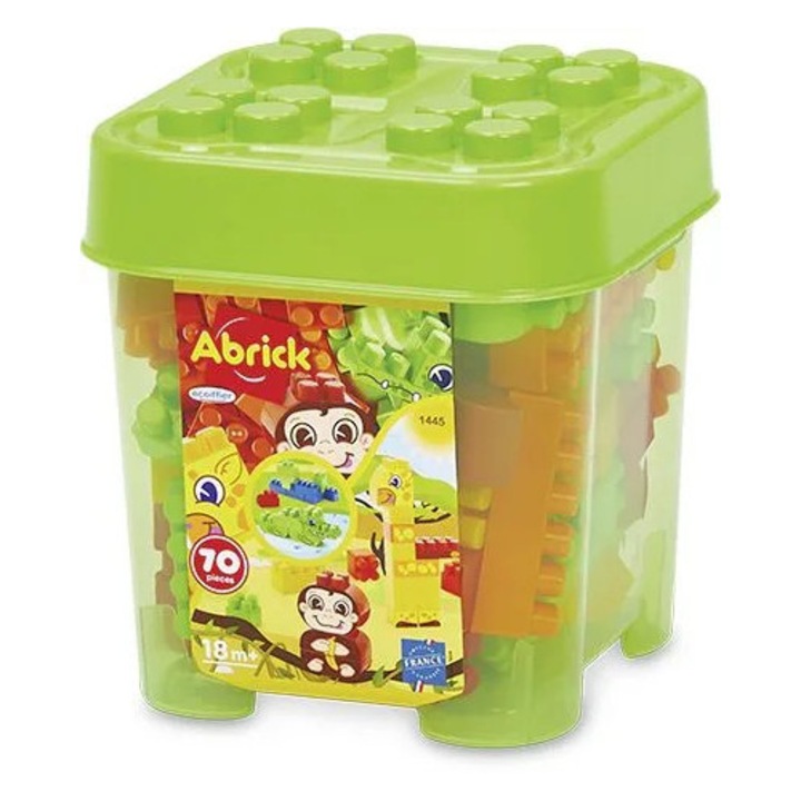 Ecoiffier Abrick építőkészlet, 70 darabos, állatok, többszínű