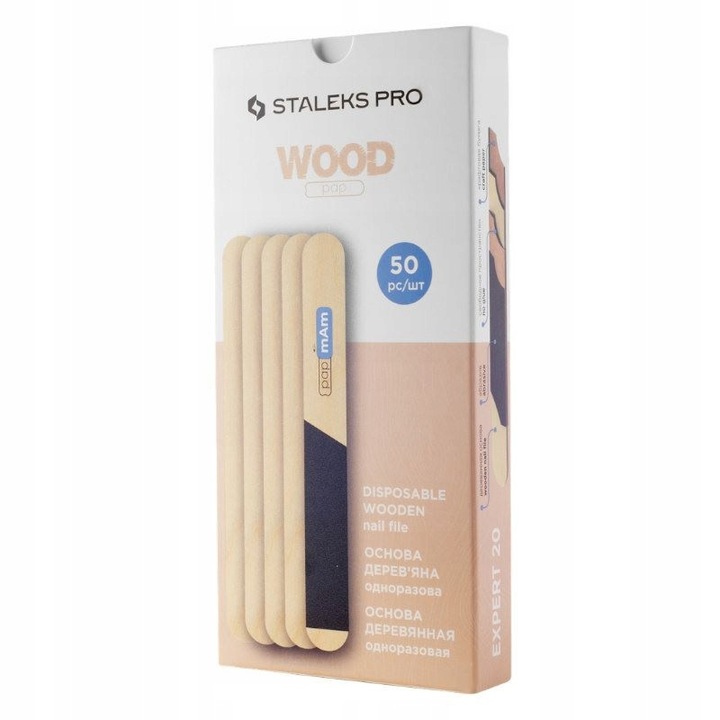 Pilnik cosmetic din lemn set 50 bucati