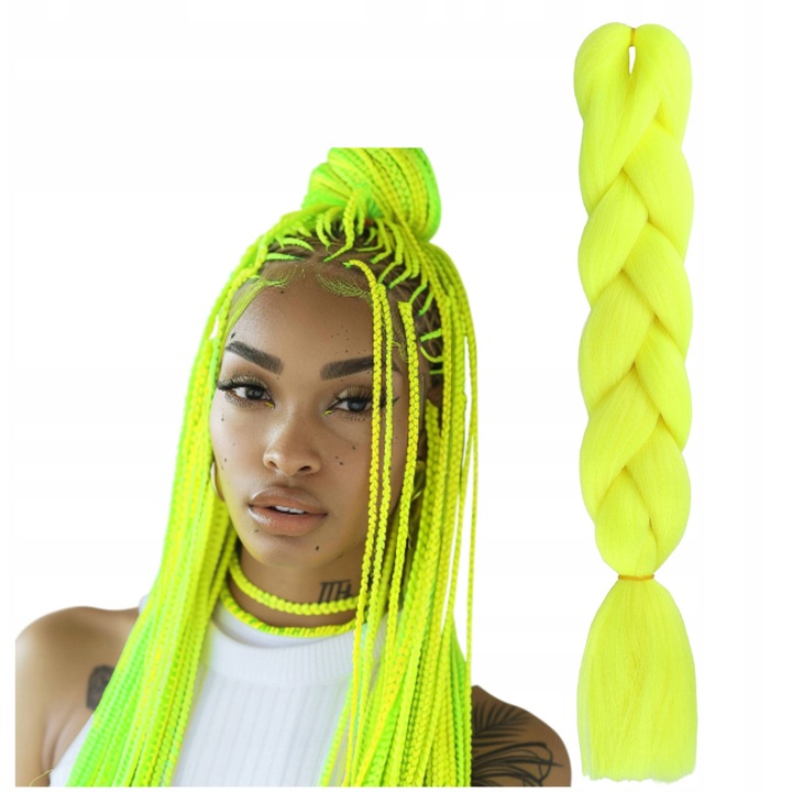 Set Par Colorat Dla Impletituri, Ponik'S, Fibre Sintetice Inalta Temperatura, Galben Neon, Stil Modern, Rezistent, 120 cm, Galben Neon Multicolor, 100 g