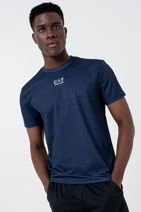 EA7, Kerek nyakú szűk fazonú póló, Olajkék