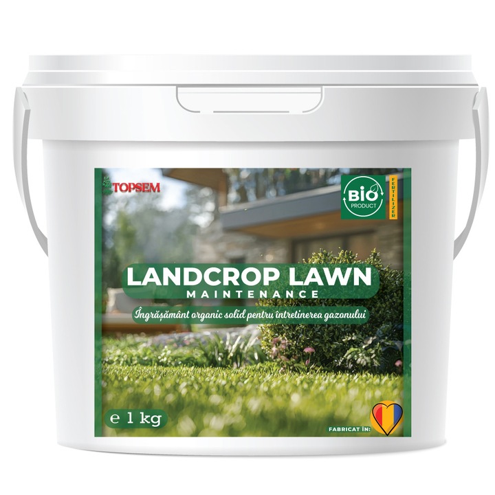 Ingrasamant organic granulat pentru gazon Landcrop Lawn Maintenance 1 kg