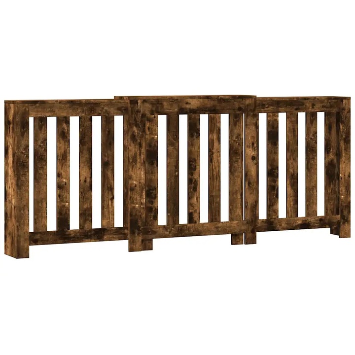 Капак за радиатор vidaXL, опушен дъб, 205x21, 5x83, 5см, инженерно дърво