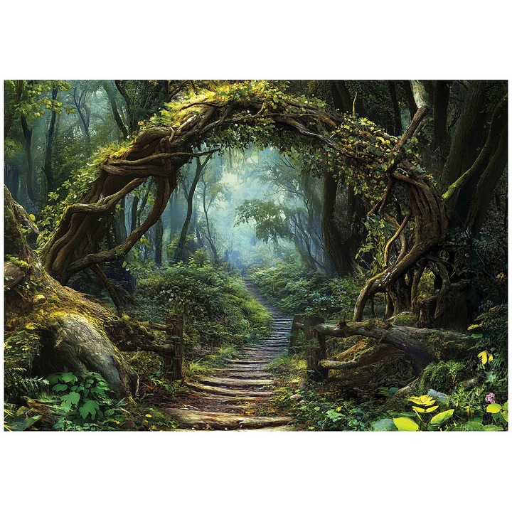 3D fotótapéta, erdő, természet, zöld, modern, falra, szobába, tapéta, nappaliba, fal, dekoráció, 150x105 cm, 15690VX3