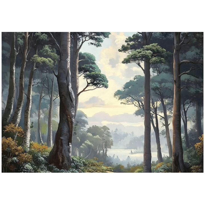 3D fotótapéta, erdő, természet, fák, modern, falra, szobába, tapéta, nappaliba, fal, dekoráció, 250x175 cm, 15699VX5