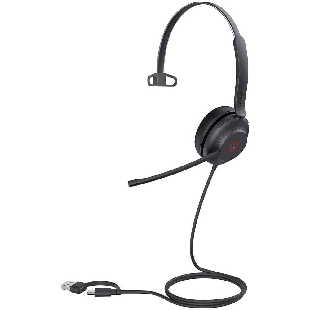 Casti PC Yealink UH37 Mono UC, USB-C/A, noise cancellation, drivere 35mm