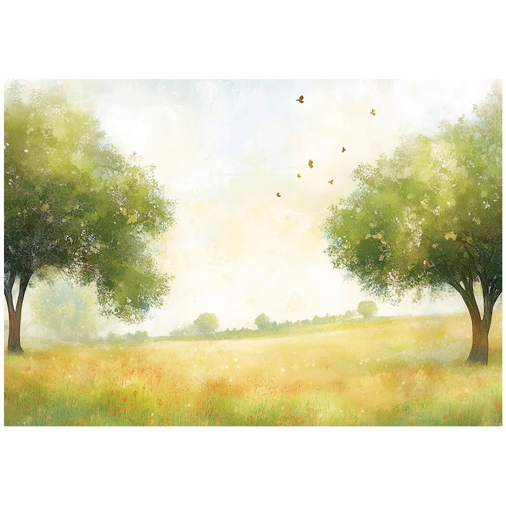 Fototapet 3D, copaci, natura, padure, modern, pentru perete, pentru camera, tapet, pentru living, perete, decorare, 400x280 cm, 15687VX8