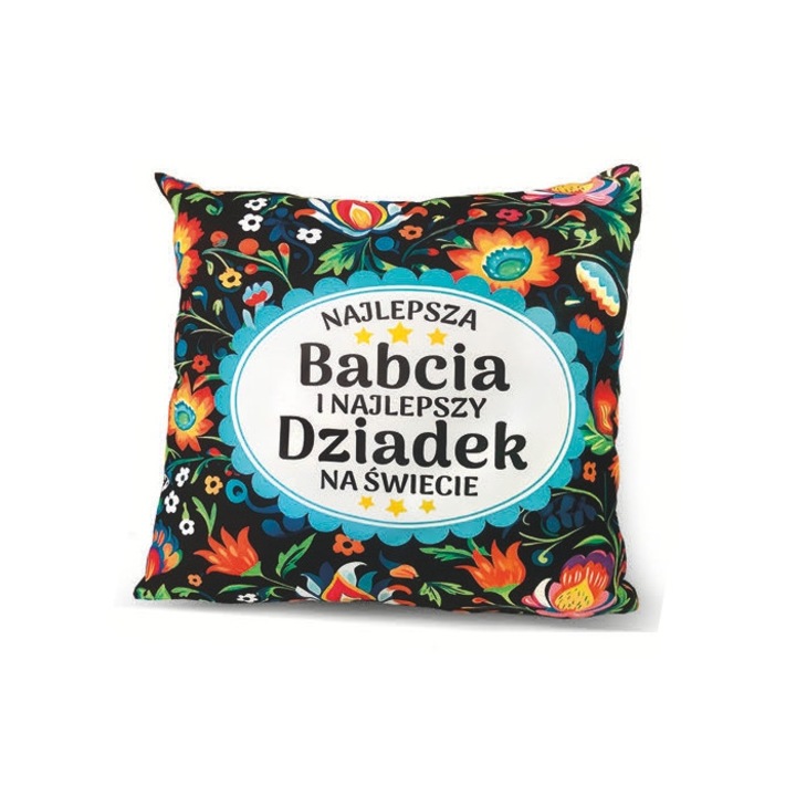 Карго декоративна възглавница, Najlepsza Babcia и Najlepszy Dziadek, 35x35cm