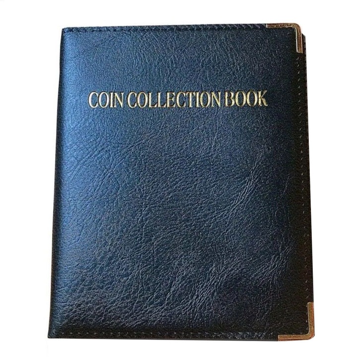 Албум за колекция от монети, 240+120 джоба с 2 различни размера, PVC, TOIITKQ, черен