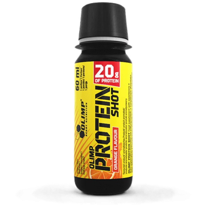 Хранителна добавка Olimp Sport Nutrition Protein Shot with Whey Protein and Collagen, Портокал, 60 мл