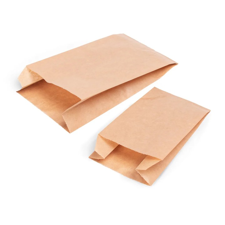 Punga hartie kraft alimentara 12x27 cm, 1000g/mp, 5 kg/BAX