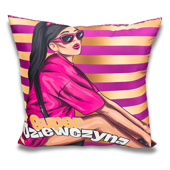 Карго, Възглавница Super Girl, розова