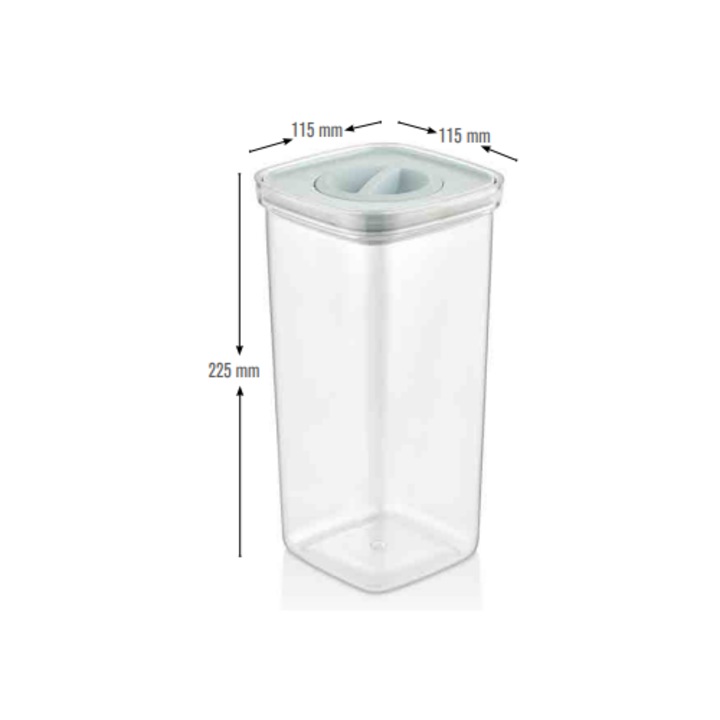 Cutie alimentara NET-POL Twist, 1.7L, etansata, transparenta