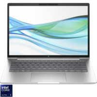 Laptop HP ProBook 440 G10 cu procesor Intel Core Ultra 5 125U pana la 4.3GHz, 14", WUXGA, IPS, 16GB DDR5 512GB SSD, Intel Graphics, FreeDOS, Pike silver