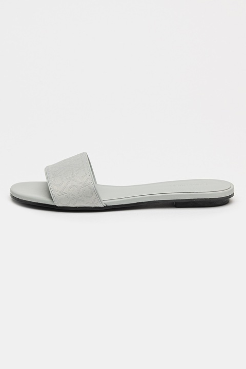 CALVIN KLEIN, Logós papucs, Hamuszürke, 38