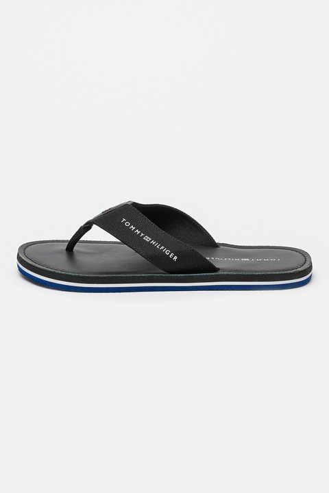 Tommy Hilfiger, Logós flip-flop papucs, Fekete