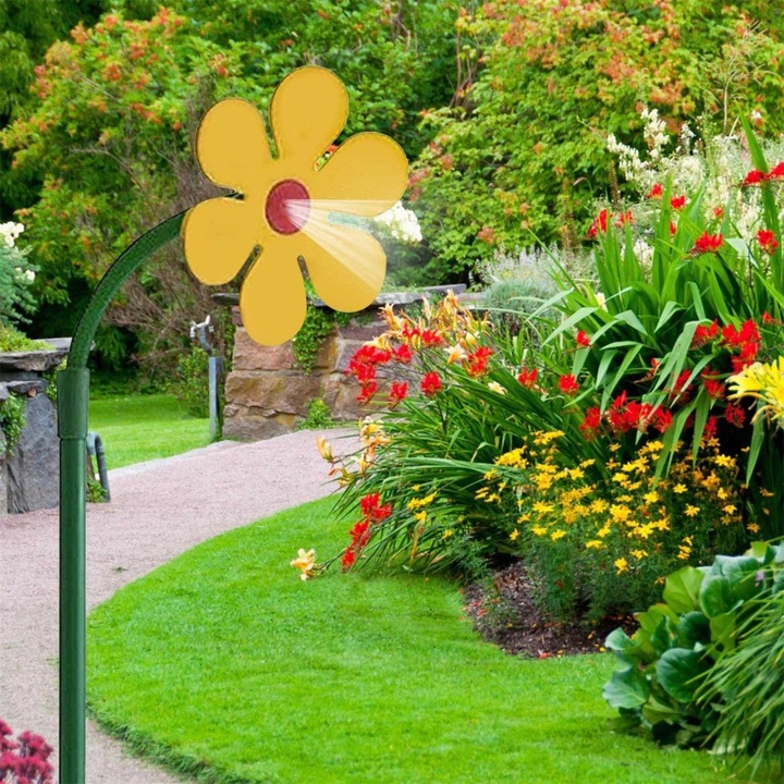 Aspersor gradina floare soare ZYBLSSBB plastic rotativ 720 grade multicolor