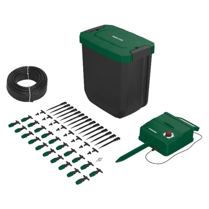 Соларен комплект за независимо напояване на 20 растения Parkside, резервоар 10 л