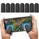 Huse degete pentru gaming, set 8 bucati, Omelivon®, varfuri din fibra conductiva, anti-derapant, respirabil, pentru PUBG/COD/LOL/ROS